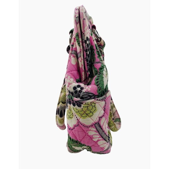 Vera Bradley Retired Priscilla Pink Flower Clamshell Shoulder Purse Handbag - Picture 7 of 10